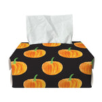 Watercolor Pumpkin Pattern Print Rectangle Tissue Box Cover