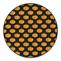 Watercolor Pumpkin Pattern Print Round Floor Mat