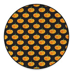 Watercolor Pumpkin Pattern Print Round Floor Mat