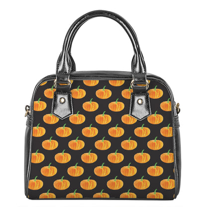 Watercolor Pumpkin Pattern Print Shoulder Handbag