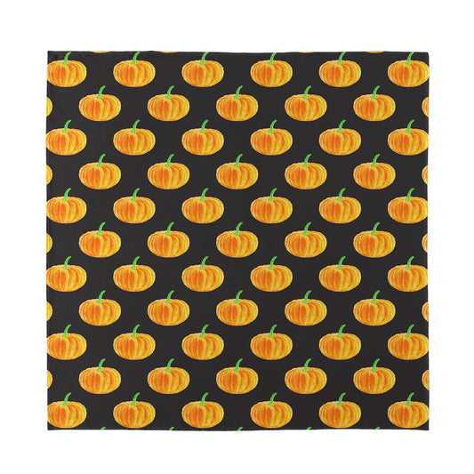Watercolor Pumpkin Pattern Print Silk Bandana