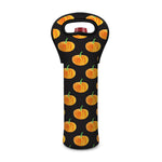 Watercolor Pumpkin Pattern Print Single Neoprene Wine Tote