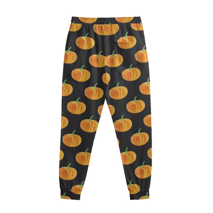 Watercolor Pumpkin Pattern Print Sweatpants