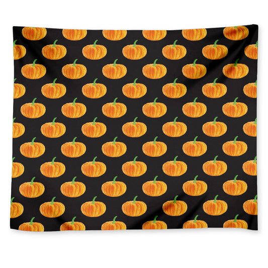 Watercolor Pumpkin Pattern Print Tapestry
