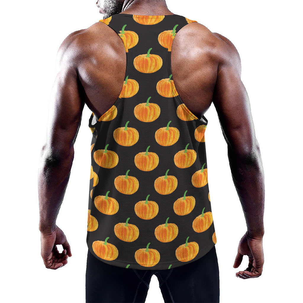 Watercolor Pumpkin Pattern Print Training Tank Top