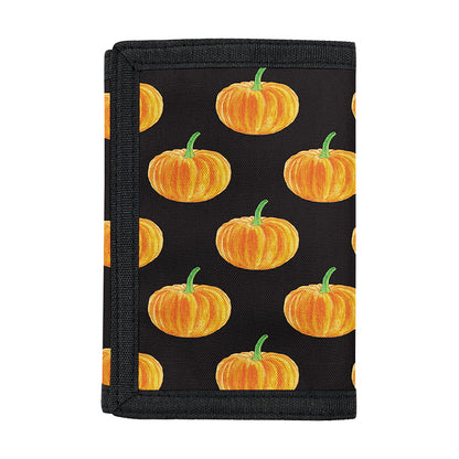 Watercolor Pumpkin Pattern Print Trifold Wallet