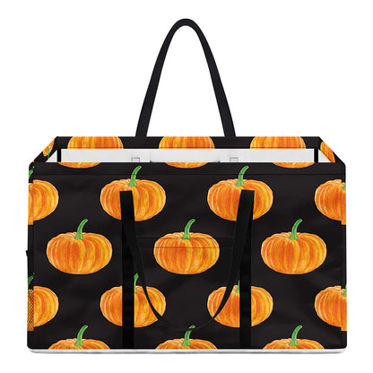 Watercolor Pumpkin Pattern Print Utility Tote Bag