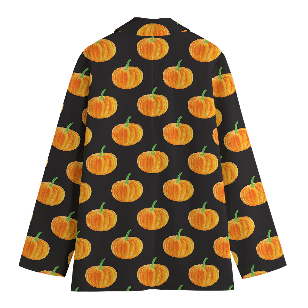 Watercolor Pumpkin Pattern Print Women's Blazer