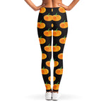 Watercolor Pumpkin Pattern Print Women's Leggings