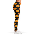 Watercolor Pumpkin Pattern Print Women's Leggings