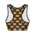 Watercolor Pumpkin Pattern Print Women's Sports Bra