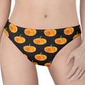 Watercolor Pumpkin Pattern Print Women's Thong
