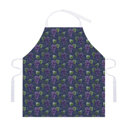 Watercolor Purple Grapes Pattern Print Adjustable Apron