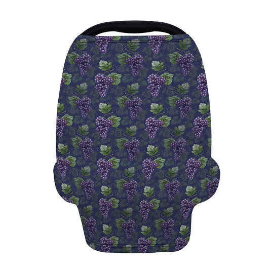 Watercolor Purple Grapes Pattern Print Baby Seat Cover