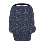 Watercolor Purple Grapes Pattern Print Baby Seat Cover
