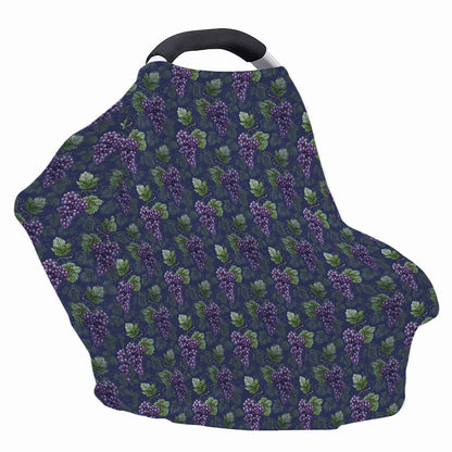 Watercolor Purple Grapes Pattern Print Baby Seat Cover