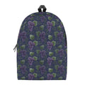 Watercolor Purple Grapes Pattern Print School Backpack