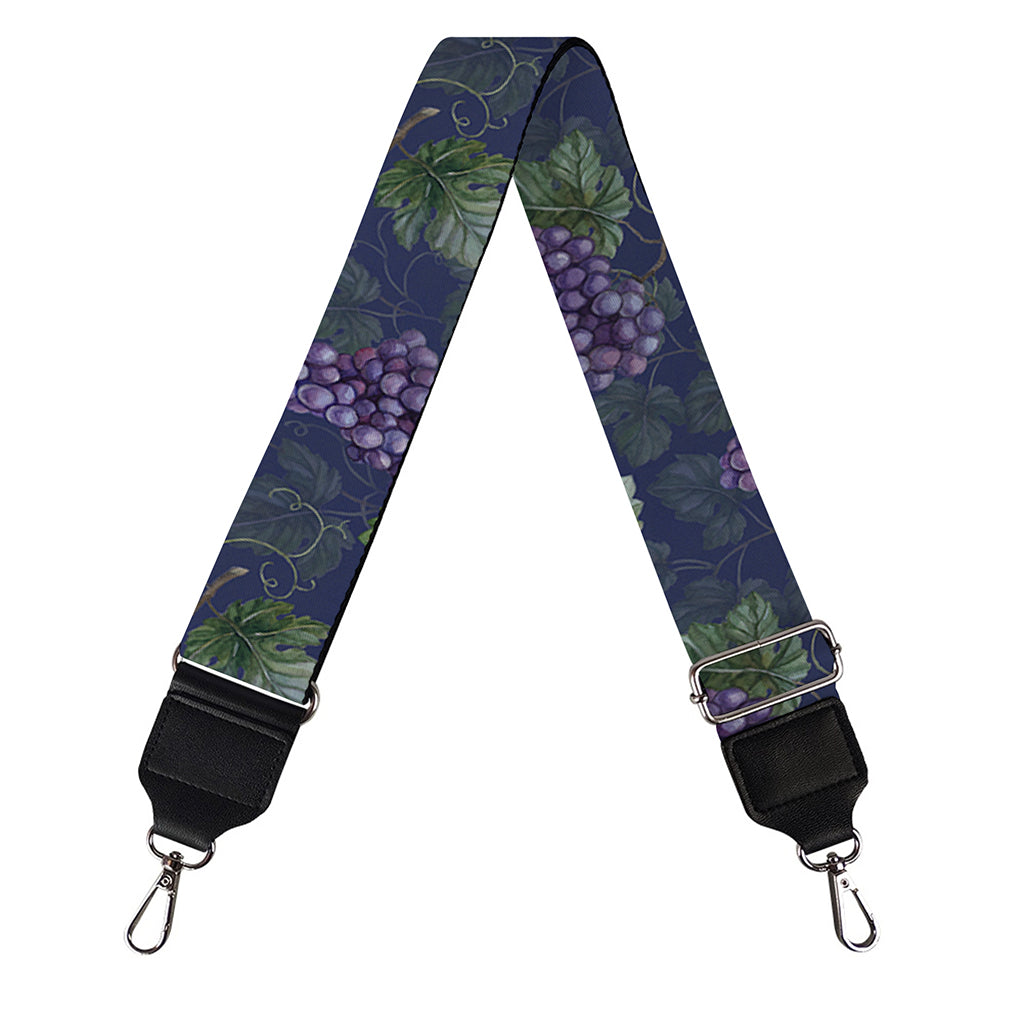 Watercolor Purple Grapes Pattern Print Bag Strap