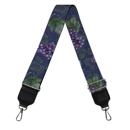 Watercolor Purple Grapes Pattern Print Bag Strap