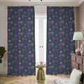 Watercolor Purple Grapes Pattern Print Dimout Pencil Pleat Curtains