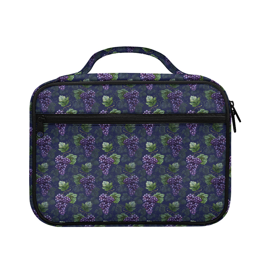 Watercolor Purple Grapes Pattern Print Briefcase Bible Bag