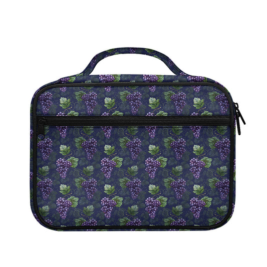 Watercolor Purple Grapes Pattern Print Briefcase Bible Bag