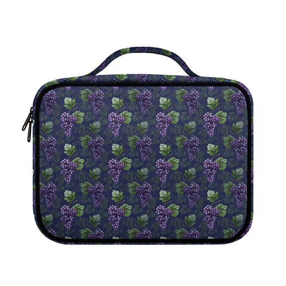 Watercolor Purple Grapes Pattern Print Briefcase Bible Bag