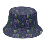 Watercolor Purple Grapes Pattern Print Bucket Hat