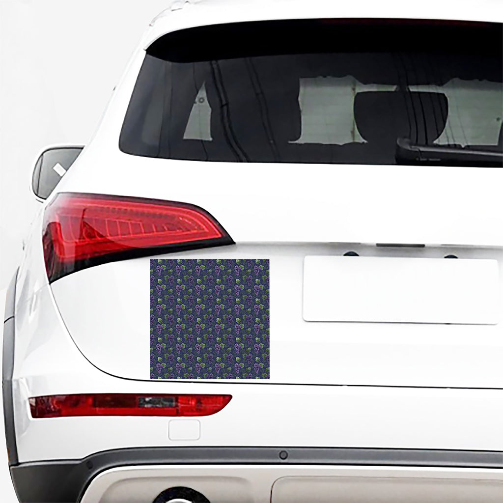 Watercolor Purple Grapes Pattern Print Car Sticker