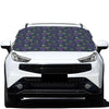 Watercolor Purple Grapes Pattern Print Car Windshield Snow Cover