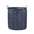 Watercolor Purple Grapes Pattern Print Collapsible Laundry Basket