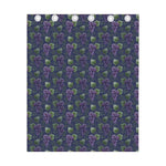 Watercolor Purple Grapes Pattern Print Curtain