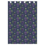 Watercolor Purple Grapes Pattern Print Curtain