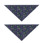 Watercolor Purple Grapes Pattern Print Dog Bandana