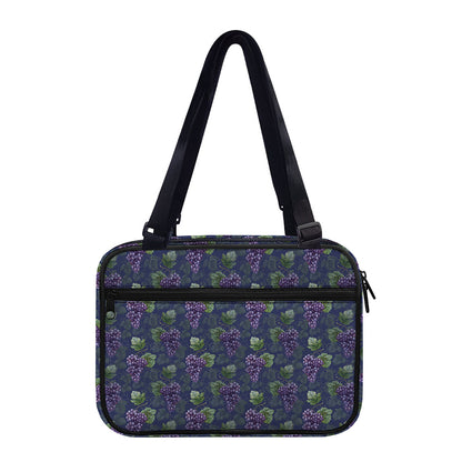 Watercolor Purple Grapes Pattern Print Double Strap Bible Bag
