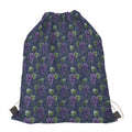 Watercolor Purple Grapes Pattern Print Drawstring Bag