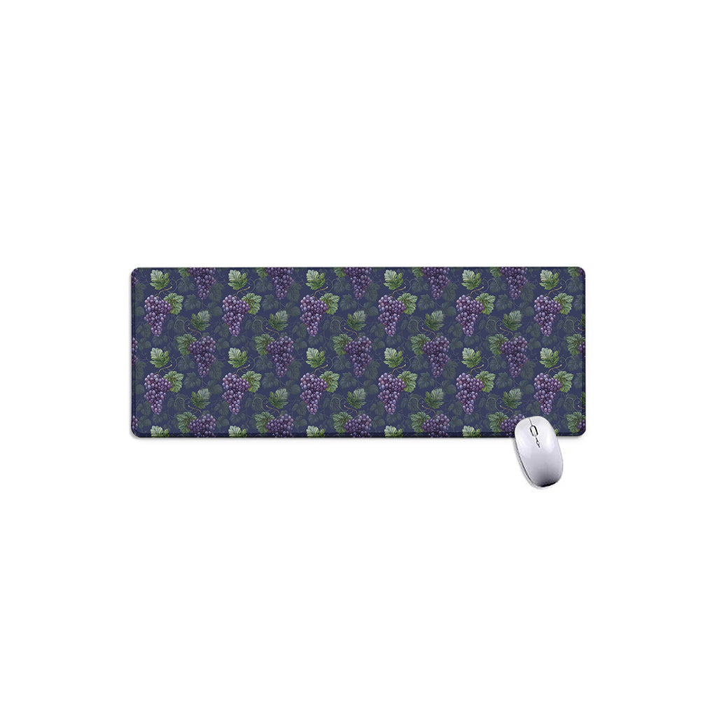 Watercolor Purple Grapes Pattern Print Extended Mouse Pad