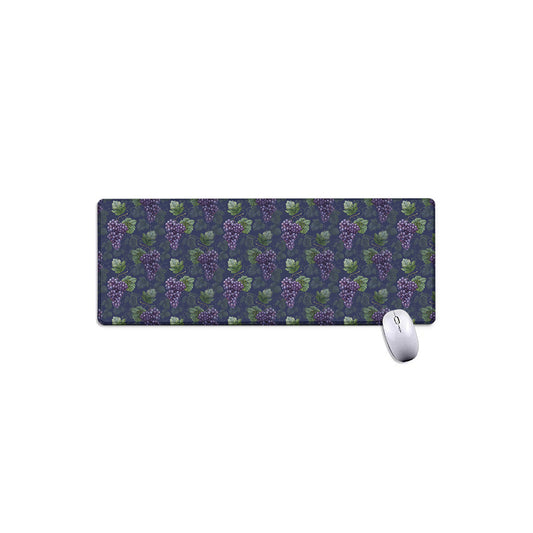 Watercolor Purple Grapes Pattern Print Extended Mouse Pad