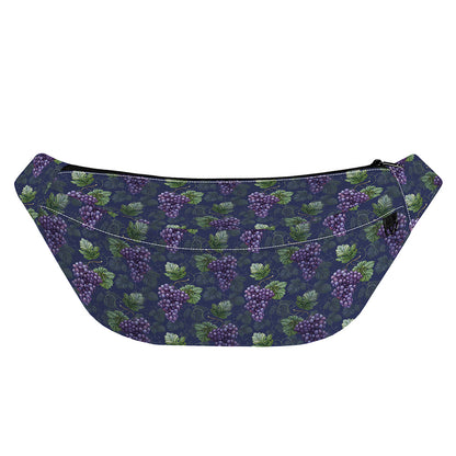 Watercolor Purple Grapes Pattern Print Fanny Pack