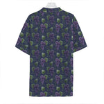 Watercolor Purple Grapes Pattern Print Hawaiian Shirt