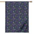 Watercolor Purple Grapes Pattern Print House Flag