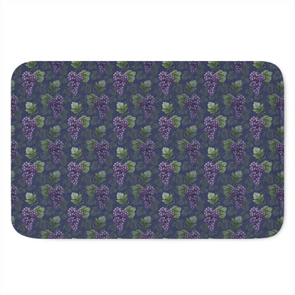 Watercolor Purple Grapes Pattern Print Indoor Door Mat
