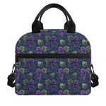 Watercolor Purple Grapes Pattern Print Insulated Lunch Bag