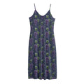 Watercolor Purple Grapes Pattern Print Jersey Midi Cami Dress