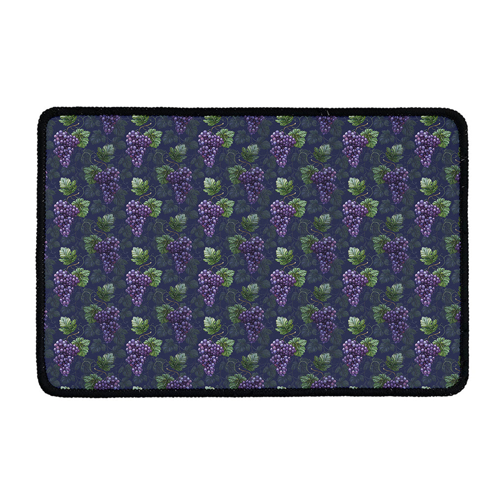Watercolor Purple Grapes Pattern Print Kitchen Mat