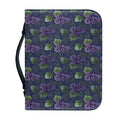 Watercolor Purple Grapes Pattern Print Leather Bible Cover