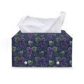 Watercolor Purple Grapes Pattern Print Leather Tissue Box Cover