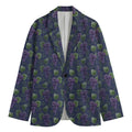 Watercolor Purple Grapes Pattern Print Men's Blazer
