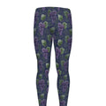 Watercolor Purple Grapes Pattern Print Men's Leggings