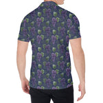 Watercolor Purple Grapes Pattern Print Men's Shirt